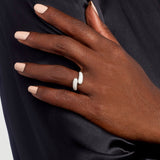 Stunning 0.52 TCW Round Moissanite Stones Open Band Wedding Band 3