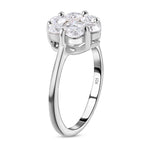 Round Cut Cubic Zirconia in 925 Sterling Silver Ring 4