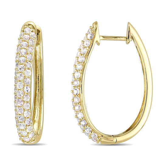 Round Cut Cubic Zirconia in 925 Sterling Silver Earrings 2