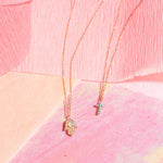 0.30 TCW Round Cut Moissanite Diamond Cross Pendant Necklace in Solid Gold 5