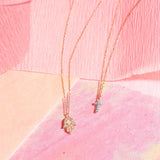 0.30 TCW Round Cut Moissanite Diamond Cross Pendant Necklace in Solid Gold 5