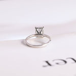Stunning 1.0 - 2.0 CT Emerald Moissanite Engagement Ring With Hidden Halo Design 10