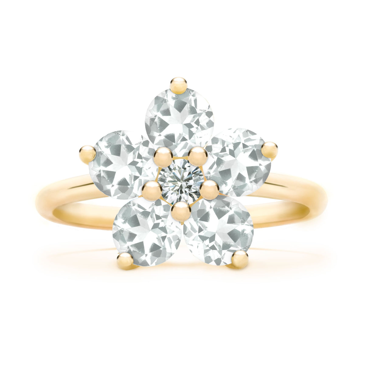 1.0 TCW Round April Diamond Lab Made Diamond- April Birthstone Engagement Ring 4