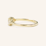 Stunning 1 CT Round Moissanite Engagement Ring With Three Stone Design 3
