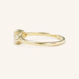Stunning 1 CT Round Moissanite Engagement Ring With Three Stone Design 3