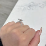 Stunning 3.0 CT Oval Moissanite Engagement Ring with Hidden Halo & Pave Design 2