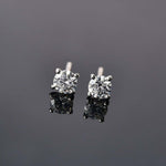 Round Cut Cubic Zirconia in 925 Sterling Silver Earrings 9
