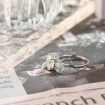 Stunning 2.0 CT Oval Moissanite Engagement Ring with Cluster Design 4