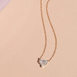 0.30 CT Princess & Round Moissanite Diamond Cluster Pendant Necklace in Solid Gold 1