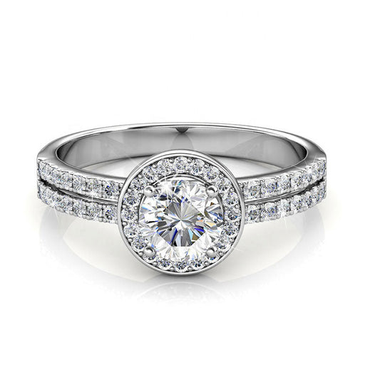 1.0 CT Round Cut Cubic Zirconia in 925 Sterling Silver Jewelry 1