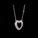 Round Cut Cubic Zirconia in 925 Sterling Silver Necklace 4