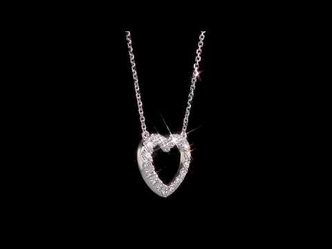 Round Cut Cubic Zirconia in 925 Sterling Silver Necklace 11