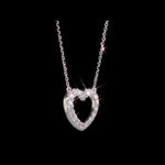 Round Cut Cubic Zirconia in 925 Sterling Silver Necklace 7