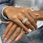 Stunning 3.03 CT Marquise Moissanite Stones Wedding Bands 4