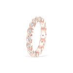 Stunning 0.3 TCW Round Moissanite Stones Twisted Eternity Wedding Band 2