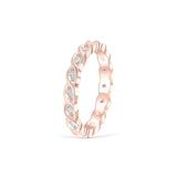 Stunning 0.3 TCW Round Moissanite Stones Twisted Eternity Wedding Band 2