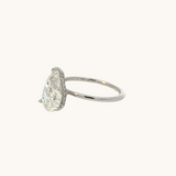 Stunning 3.55 CT Pear Moissanite Engagement Ring with Solitaire Design 2
