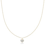 0.30 CT Round Moissanite Diamond Heart Pendant Necklace in Solid Gold 2