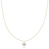 0.30 CT Round Moissanite Diamond Heart Pendant Necklace in Solid Gold 2