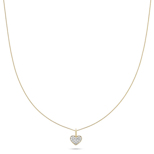 0.30 CT Round Moissanite Diamond Heart Pendant Necklace in Solid Gold 2