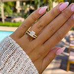 Stunning 1.5 CT Radiant Moissanite Engagement Ring in Pave Design 8