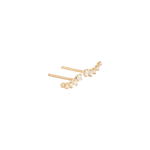 1.0 TCW Round Shape Moissanite Studs Earring in Gold 2