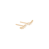 1.0 TCW Round Shape Moissanite Studs Earring in Gold 2