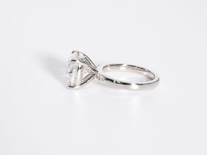 Stunning 4.50 CT Cushion Cut Moissanite Engagement Ring with Pave Design 4