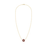 1.45 TCW Round Garnet Lab Made Diamond- January Birthstone Necklace 4