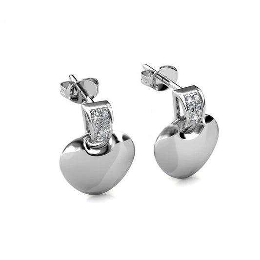 Round Cut Cubic Zirconia in 925 Sterling Silver Earrings 2