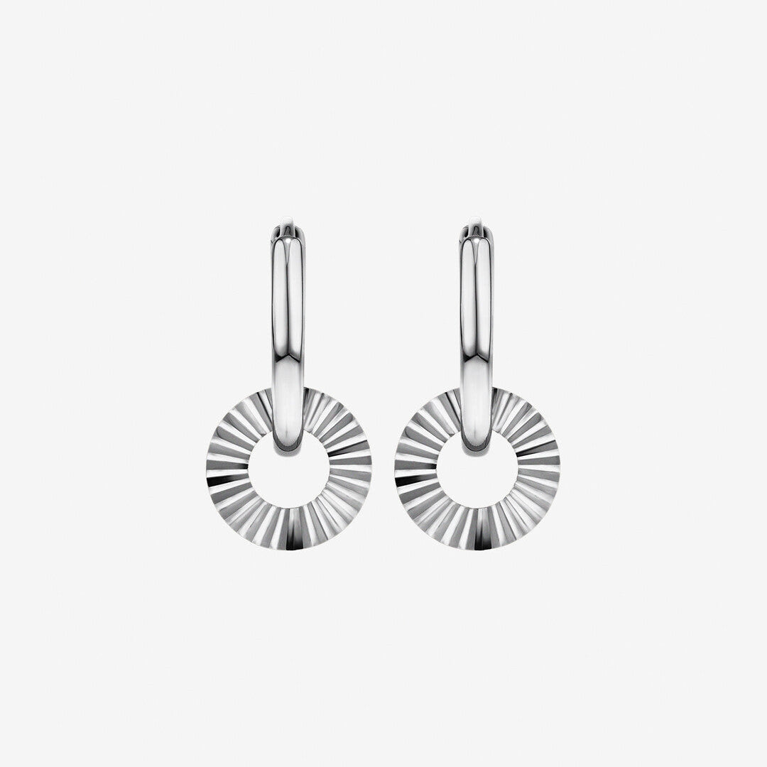 Round Cut Cubic Zirconia in 925 Sterling Silver Earrings 2