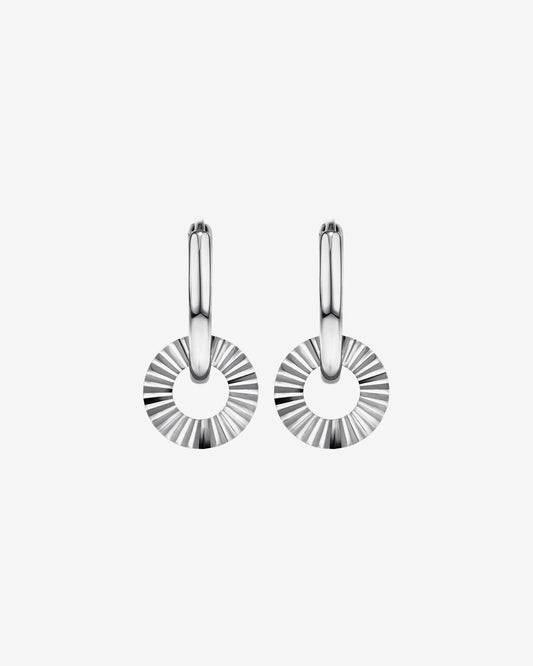 Round Cut Cubic Zirconia in 925 Sterling Silver Earrings 2