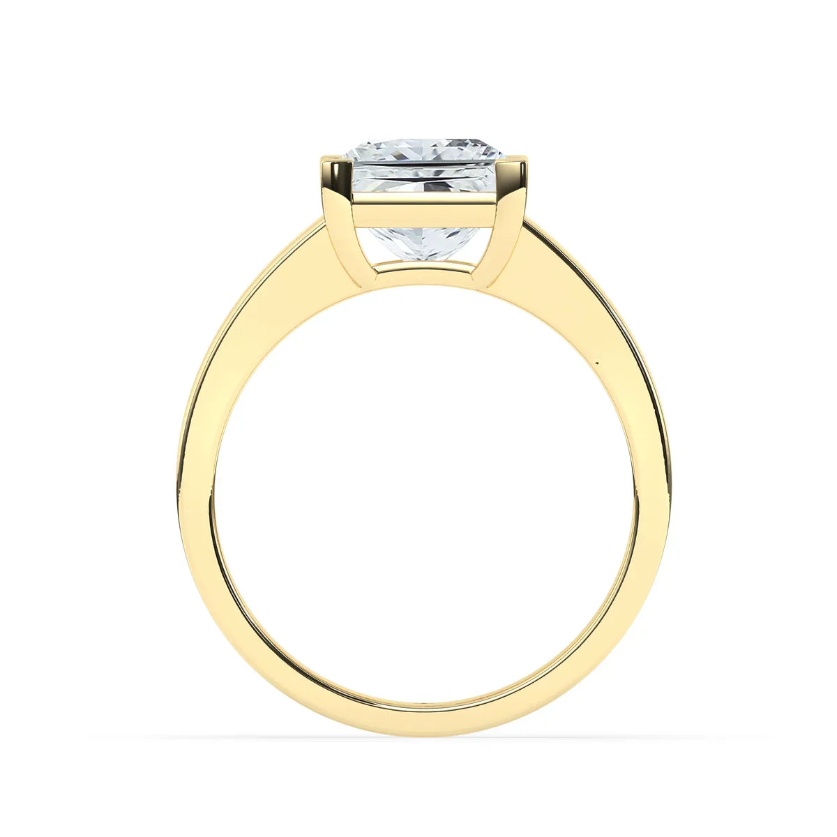 Stunning 3.0 CT Princess Moissanite Men's Wedding Band with Solitaire Design 4