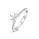 Stunning 0.3  TCW Round and Marquise Moissanite Stones Full Eternity Wedding Band 2