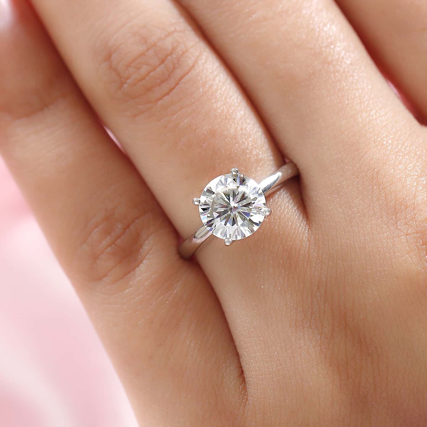 Round Cut Solitaire Style  Cubic Zirconia in 925 Sterling Silver Jewelry 3