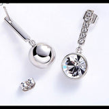 Round Cut Cubic Zirconia in 925 Sterling Silver Earrings 6