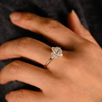 Stunning 1.0 - 2.0 CT Marquise Moissanite Engagement Ring with Cluster Design 4