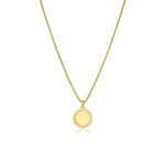 Circle Charm Pendant Necklace in Solid Gold 1