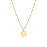 Circle Charm Pendant Necklace in Solid Gold 1