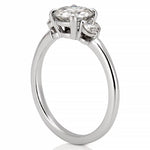 Stunning 0.50-1.50 CT Round Moissanite Engagement Ring with Three Stone Design 2