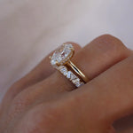 Stunning 0.4 TCW Trillion, Baguette, Round Moissanite Stones In Half Eternity Wedding Band 6