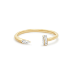 Stunning 0.12 TCW Round Moissanite Stones Open Wedding Bands 4