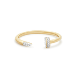 Stunning 0.12 TCW Round Moissanite Stones Open Wedding Bands 4