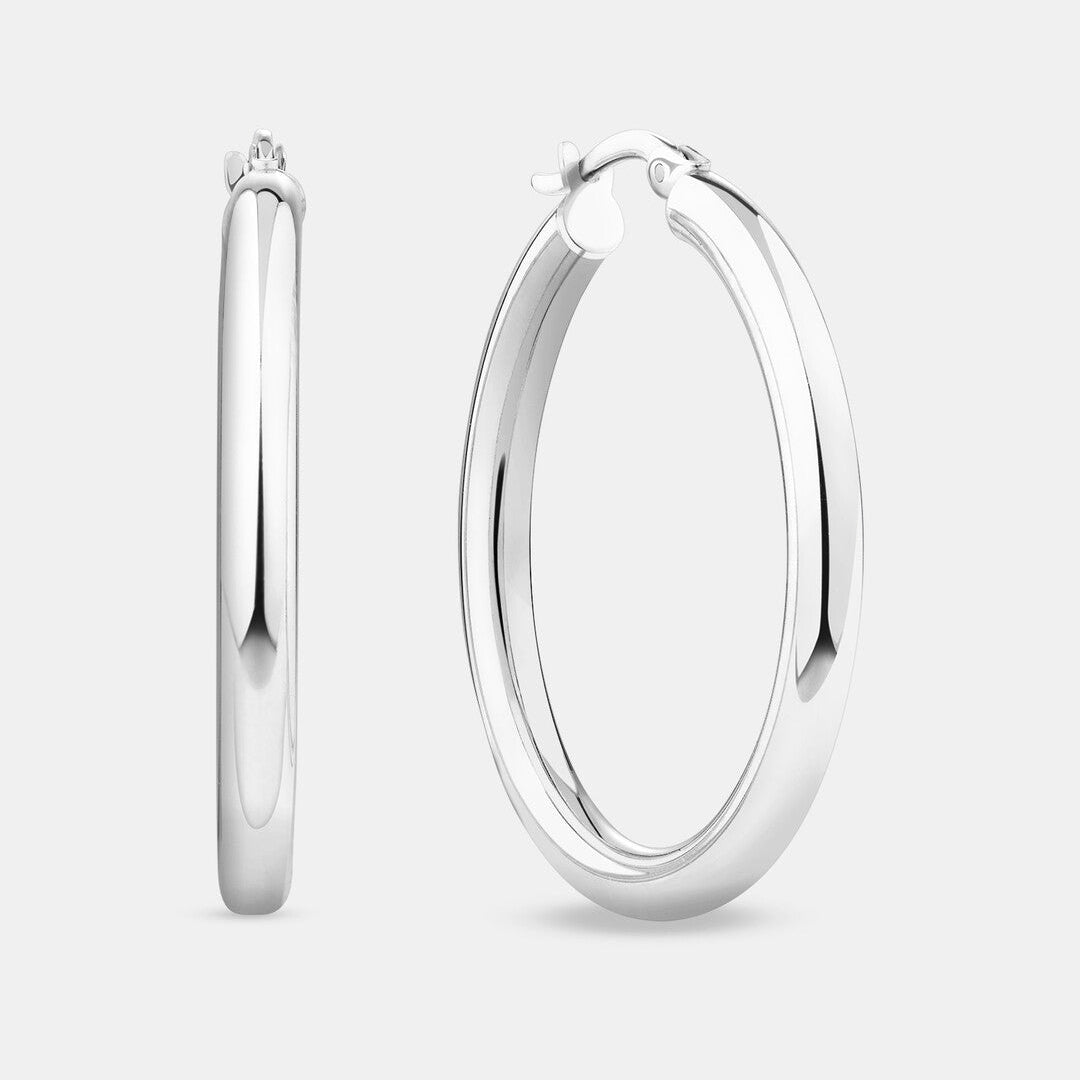 Round Cut Cubic Zirconia in 925 Sterling Silver Earrings 1