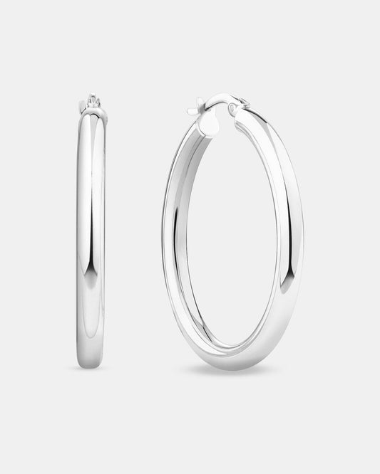 Round Cut Cubic Zirconia in 925 Sterling Silver Earrings 1