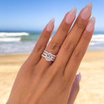 Stunning 3.0 CT Oval Moissanite Engagement Ring in Pave Design 6