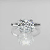 Stunning 2.85 CT East West Oval Moissanite Engagement Ring with Solitaire Design 4