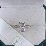 Stunning 2.30 CT Radiant Moissanite Engagement Ring with Pave Design 4