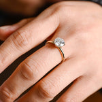 Stunning 0.5 - 1.5 CT Round Moissanite Engagement Ring With Solitaire Design 6