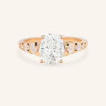 Stunning 2.0 CT Oval Moissanite Engagement Ring with Halo Design 4